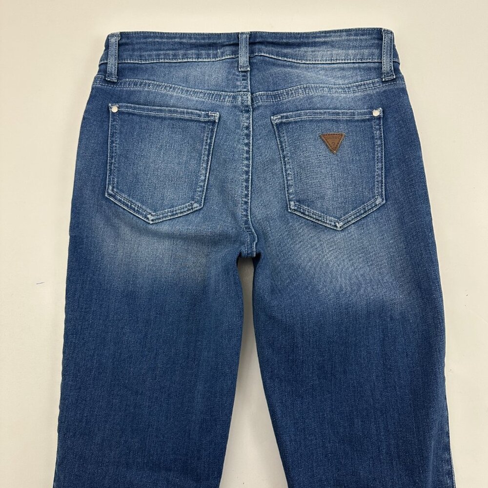 Guess Mid Rise Skinny Women's size 25 Dark Wash Blue Denim Jeans - Picture 5 of 5